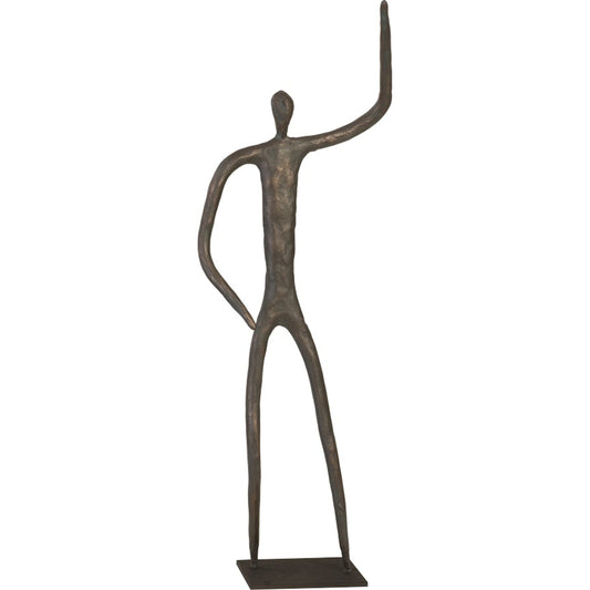 Waving Figure Sculpture by Phillips Collection in bronze and bronze. Made from metal in a eclectic & global style.