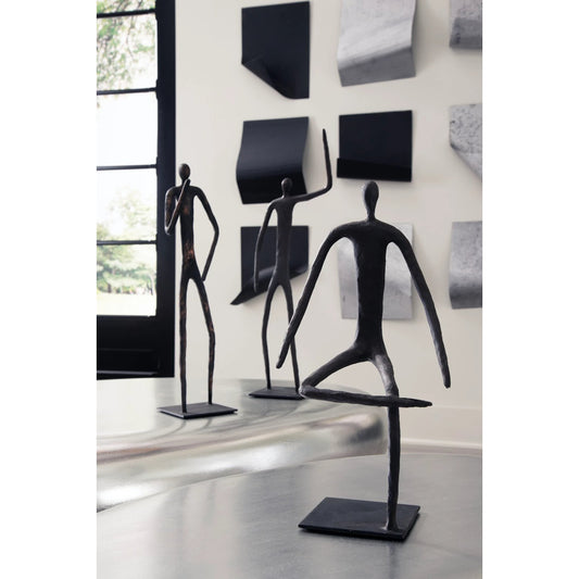 Sitting Figure Sculpture by Phillips Collection in bronze and bronze. Made from metal in a eclectic & global style.