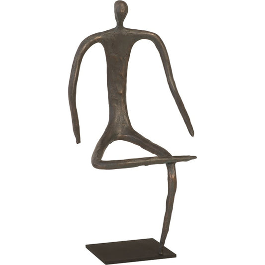 Sitting Figure Sculpture by Phillips Collection in bronze and bronze. Made from metal in a eclectic & global style.