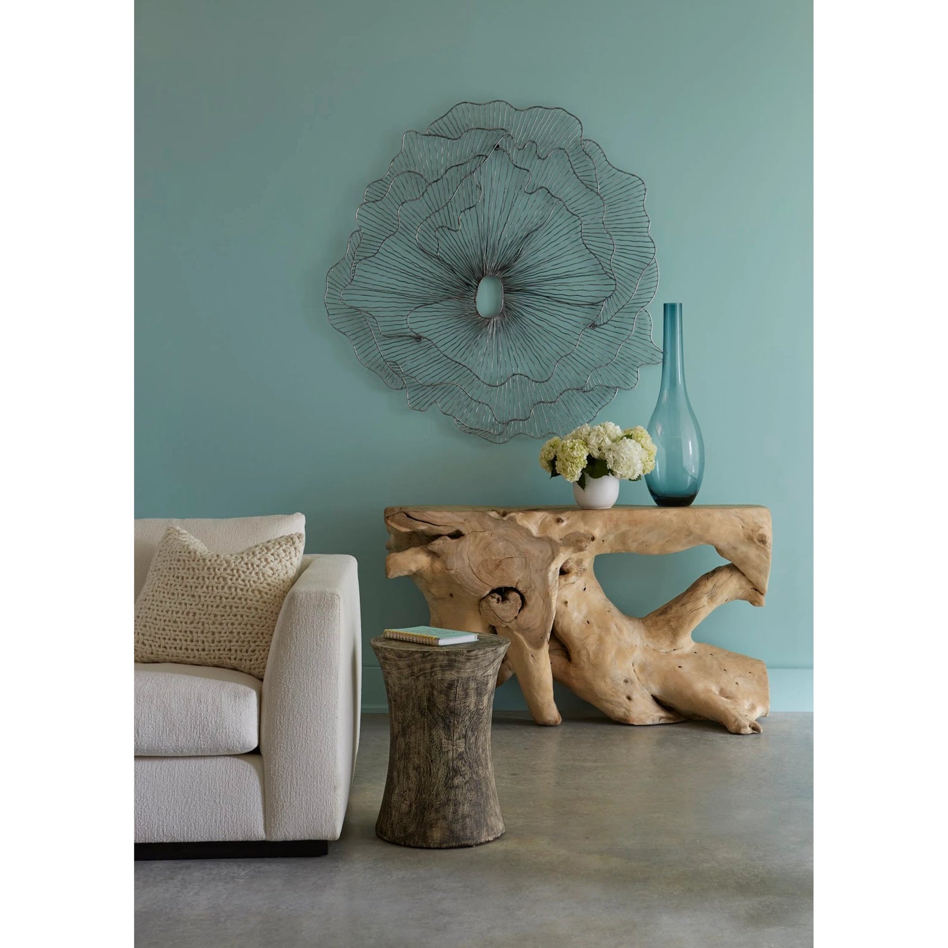 Drum Stool Mango Wood, Gray Stone by Phillips Collection in gray stone. Made from wood in a eclectic & global style.