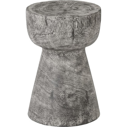 Chamcha Wood Stool by Phillips Collection in gray stone. Made from wood, chamcha in a eclectic & global style.
