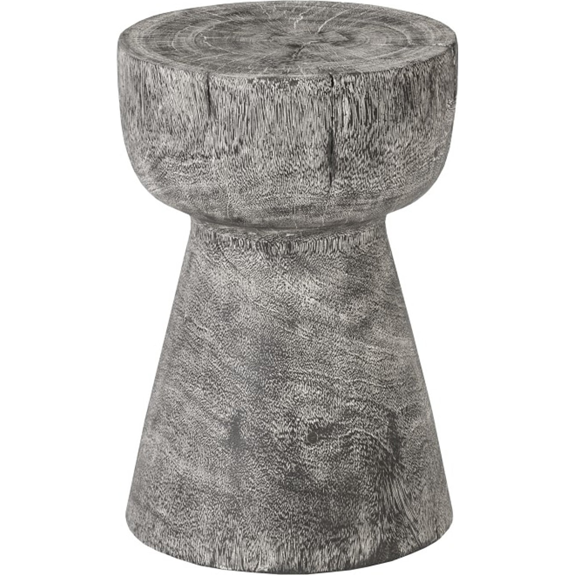 Chamcha Wood Stool by Phillips Collection in gray stone. Made from wood, chamcha in a eclectic & global style.