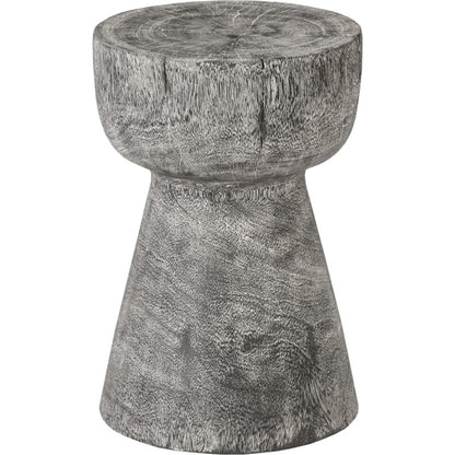 Chamcha Wood Stool by Phillips Collection in gray stone. Made from wood, chamcha in a eclectic & global style.