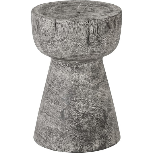 Chamcha Wood Stool by Phillips Collection in gray stone. Made from wood, chamcha in a eclectic & global style.