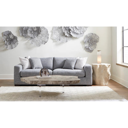 Floating Coffee Table with Acrylic Legs by Phillips Collection. Made from wood, chamcha wood acrylic in a modern style.