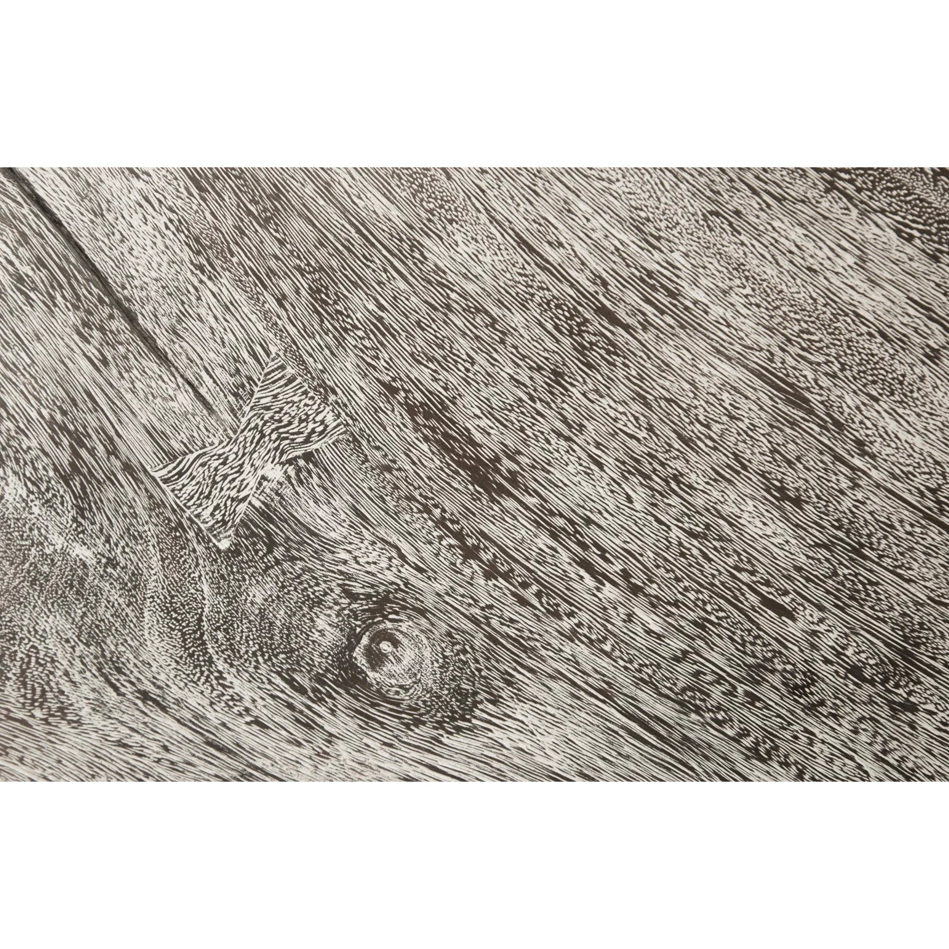 Geometry Stool by Phillips Collection in gray stone. Made from wood in a modern style.