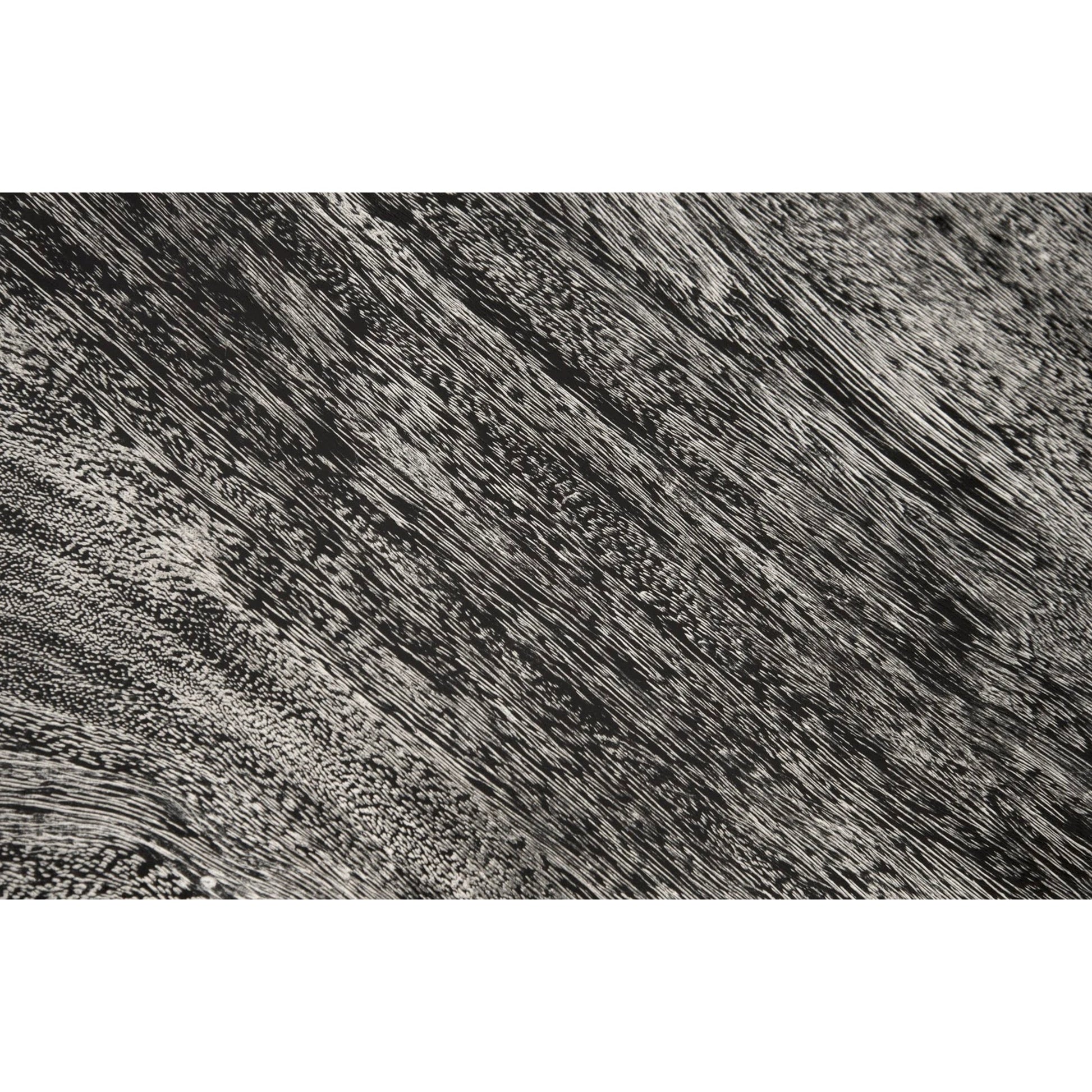 Geometry Side Table by Phillips Collection in gray stone. Made from wood in a rustic style.