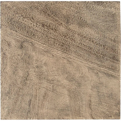 Geometry Side Table by Phillips Collection in gray stone. Made from wood in a rustic style.