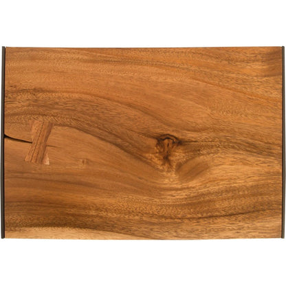 Iron Frame Counter Stool by Phillips Collection in black, brown. Made from wood in a modern style.