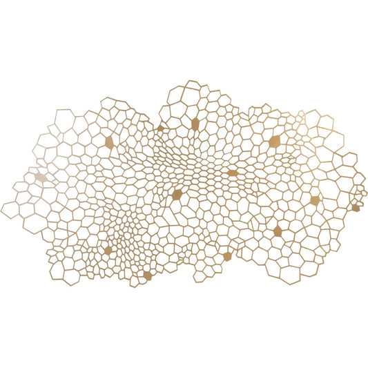 Honeycomb Wall Art by Phillips Collection in brown and brass. Made from metal in a modern style.