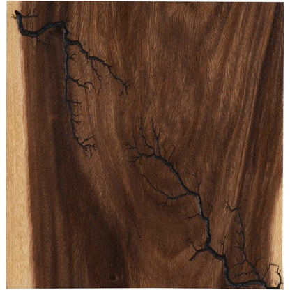 Lightning Wall Tile by Phillips Collection in brown. Made from wood, chamcha wood in a transitional style.