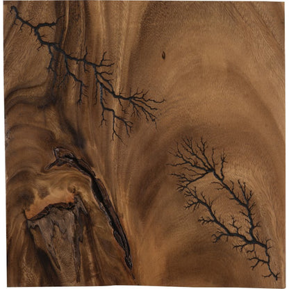 Lightning Wall Tile by Phillips Collection in brown. Made from wood, chamcha wood in a transitional style.