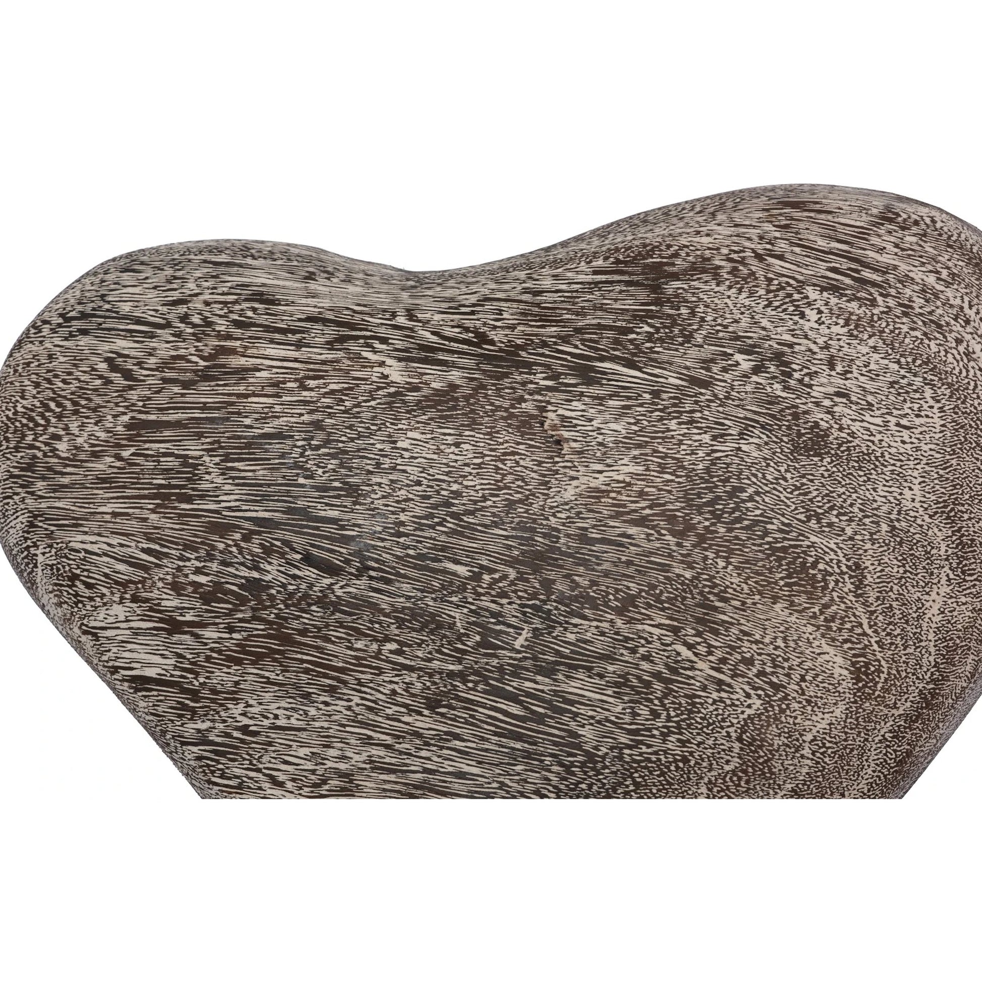 Heart Wall Tile by Phillips Collection in gray and gray stone. Made from wood in a eclectic & global style.