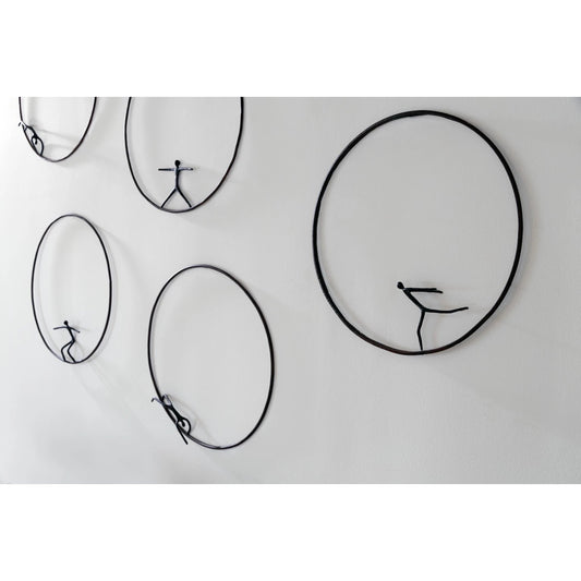 Gymnast Olympic Figure Sculpture by Phillips Collection in brown, white. Made from metal in a eclectic & global style.