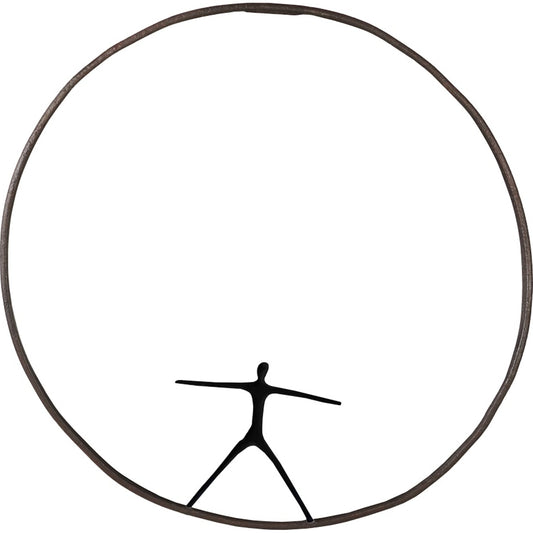 Gymnast Olympic Figure Sculpture by Phillips Collection in brown, white. Made from metal in a eclectic & global style.