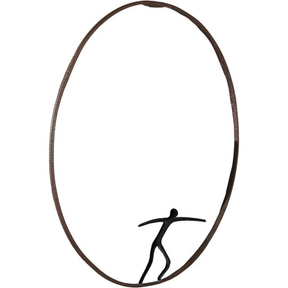 Dismount Olympic Figure Sculpture by Phillips Collection in brown, white. Made from metal in a eclectic & global style.