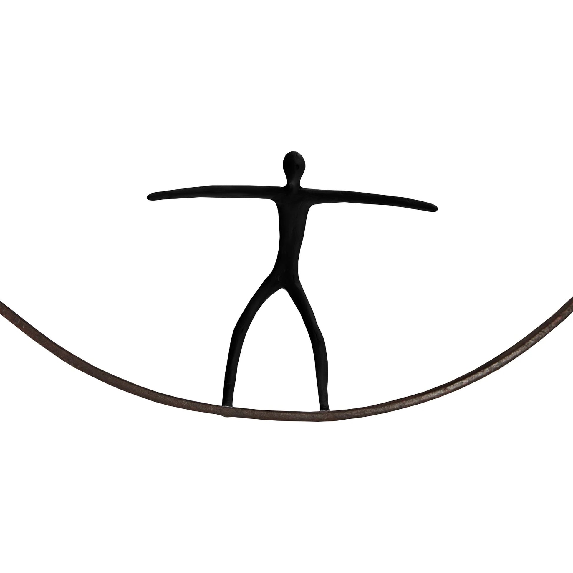 Dismount Olympic Figure Sculpture by Phillips Collection in brown, white. Made from metal in a eclectic & global style.