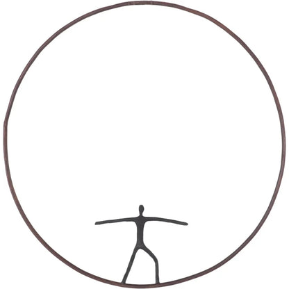 Dismount Olympic Figure Sculpture by Phillips Collection in brown, white. Made from metal in a eclectic & global style.