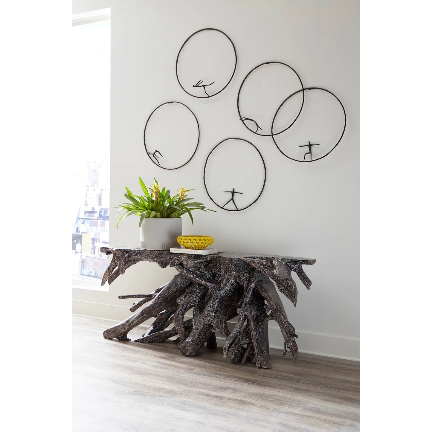 003 SR-939560 | Lifestyle | Dismount Olympic Figure Sculpture by Phillips Collection in brown, white. Made from metal in a eclectic & global style.