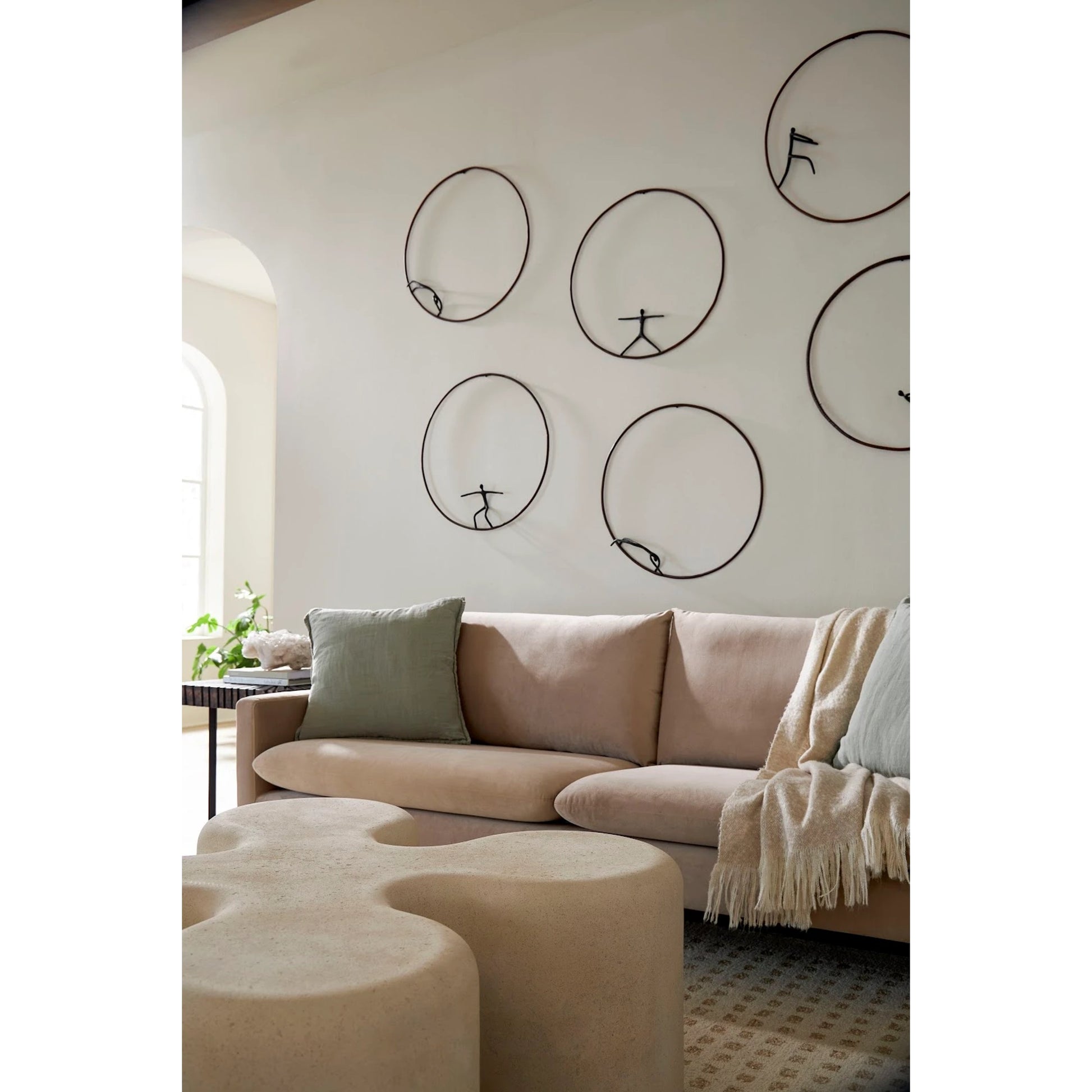 Dismount Olympic Figure Sculpture by Phillips Collection in brown, white. Made from metal in a eclectic & global style.