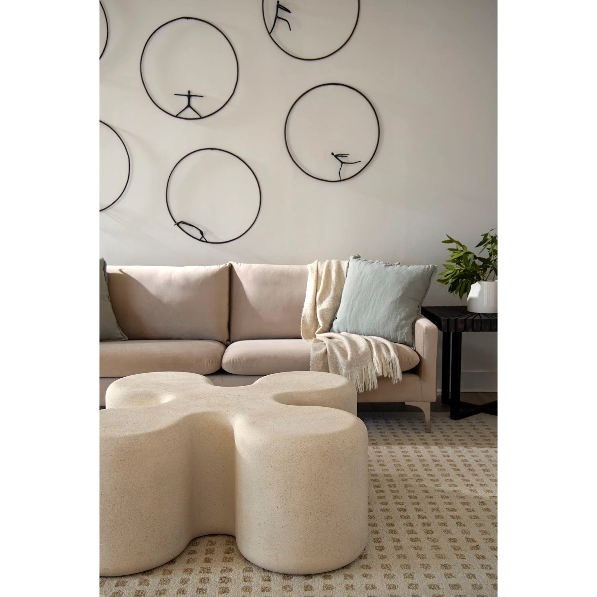 Dismount Olympic Figure Sculpture by Phillips Collection in brown, white. Made from metal in a eclectic & global style.