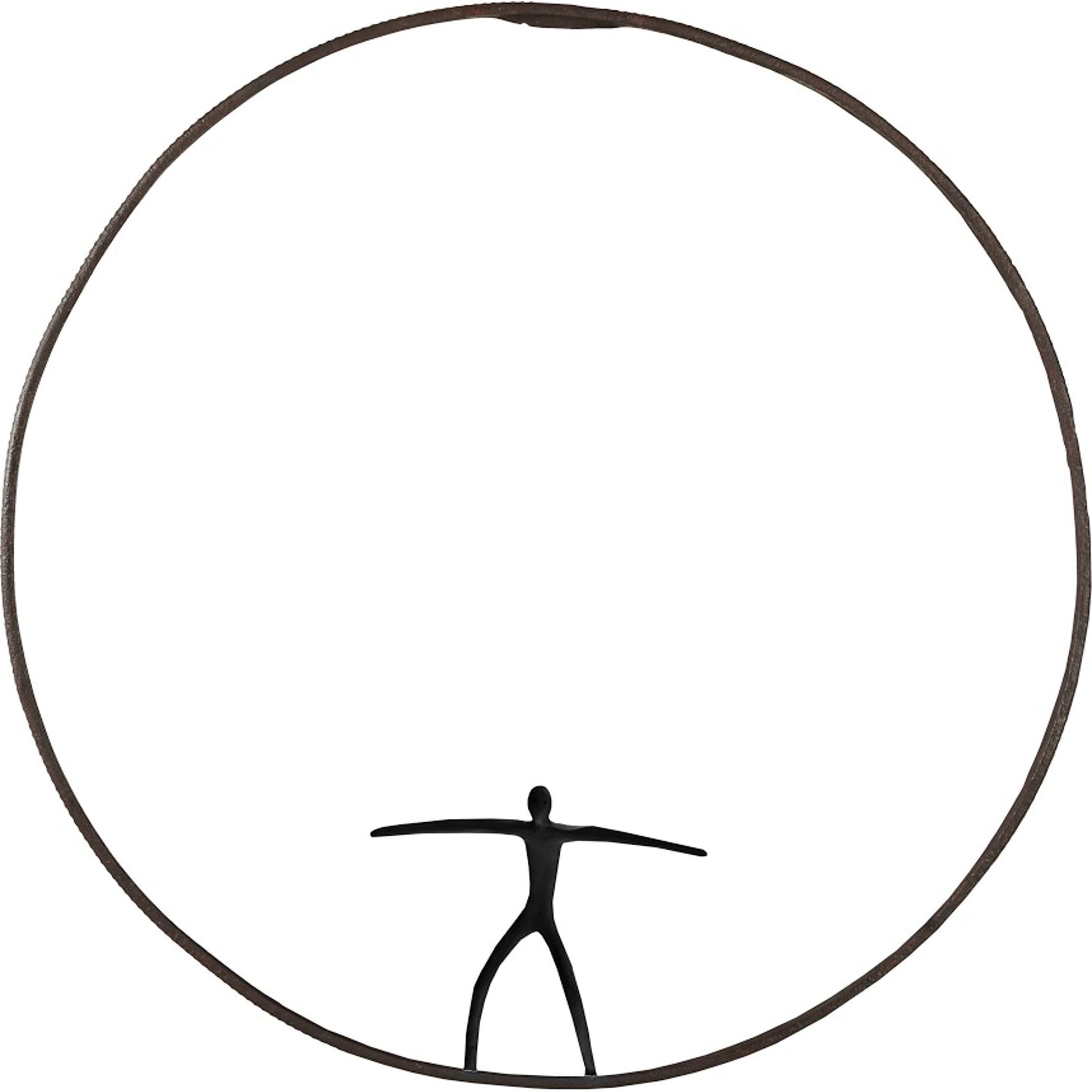 Dismount Olympic Figure Sculpture by Phillips Collection in brown, white. Made from metal in a eclectic & global style.