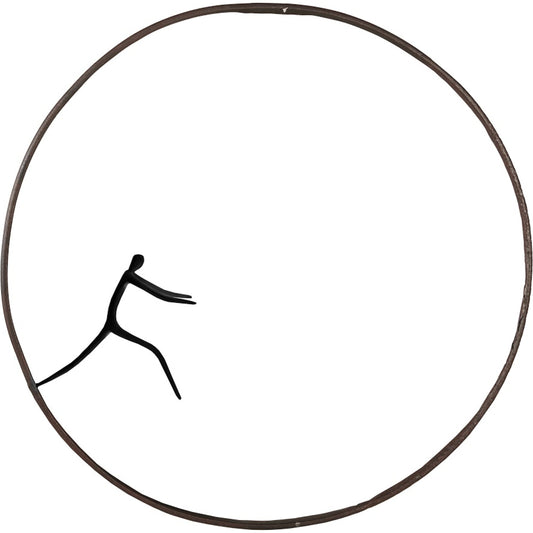 Leaping Olympic Figure Sculpture by Phillips Collection in brown, white. Made from metal in a eclectic & global style.