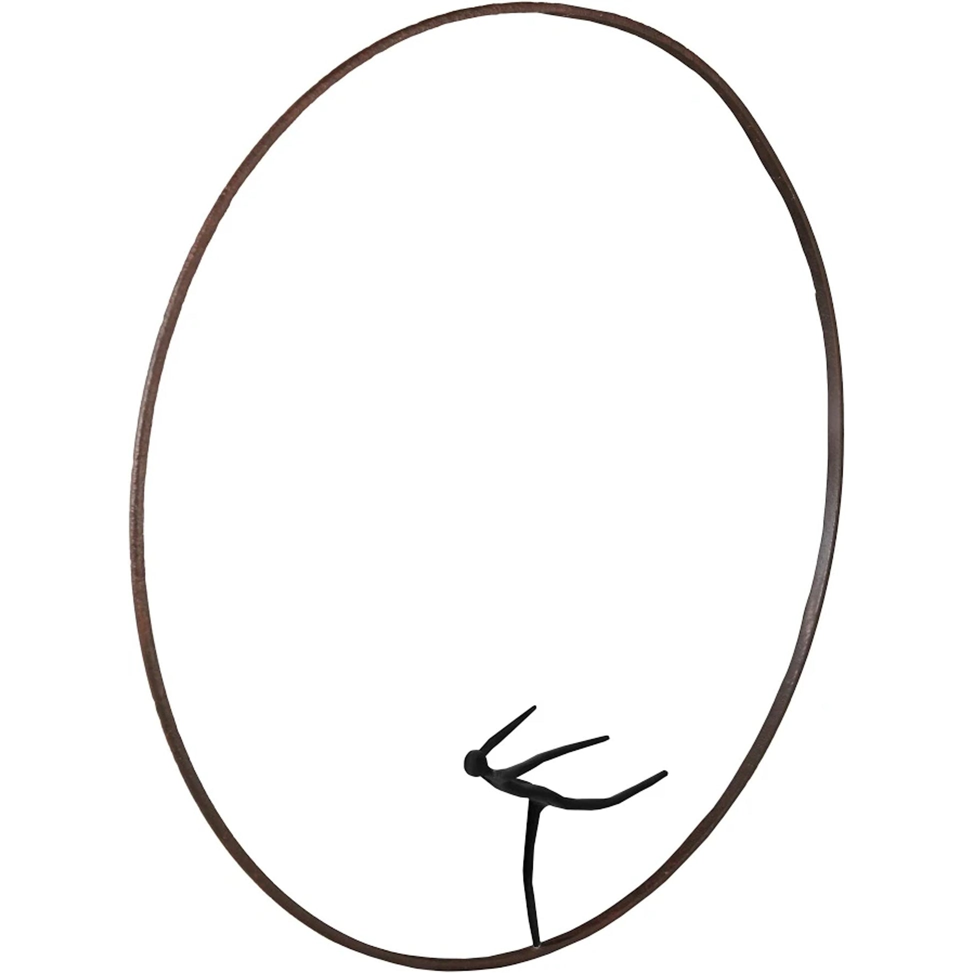 Skating Olympic Figure Sculpture by Phillips Collection in brown, white. Made from metal in a eclectic & global style.