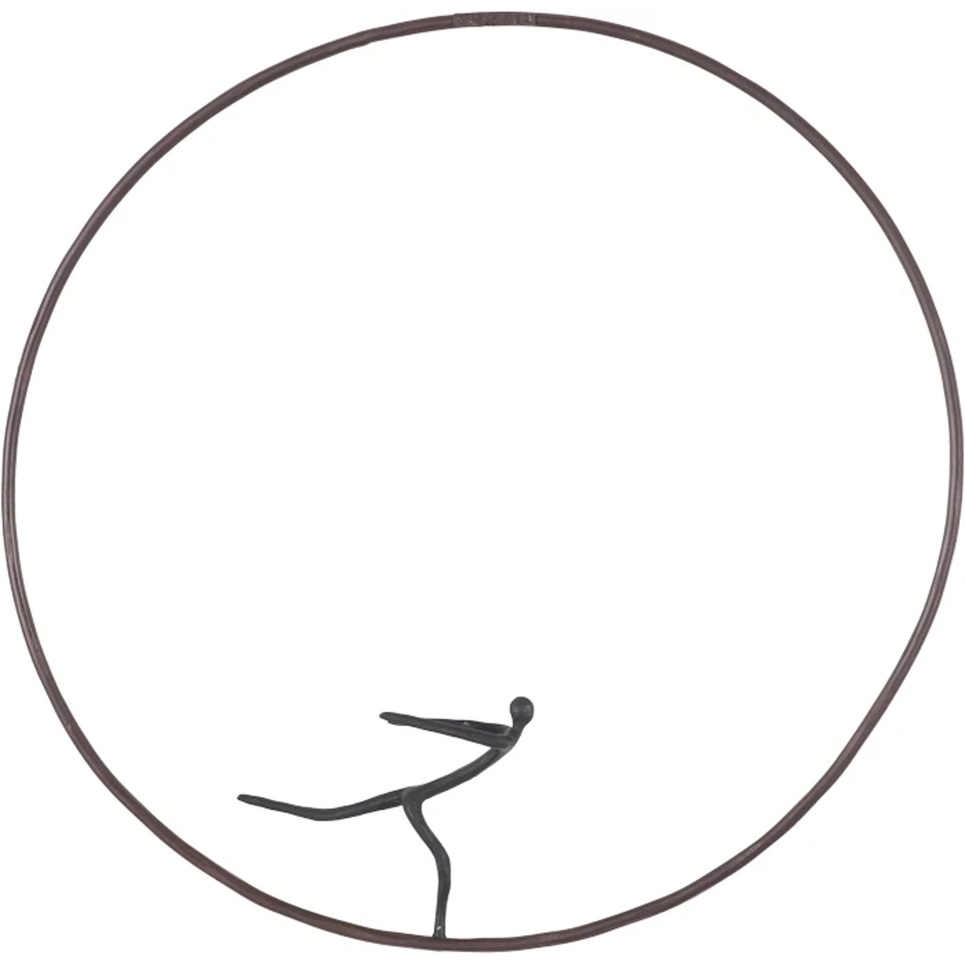 Skating Olympic Figure Sculpture by Phillips Collection in brown, white. Made from metal in a eclectic & global style.