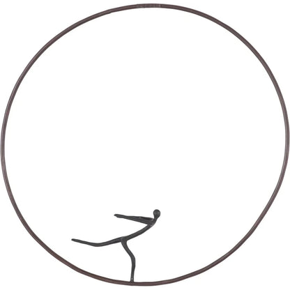 Skating Olympic Figure Sculpture by Phillips Collection in brown, white. Made from metal in a eclectic & global style.