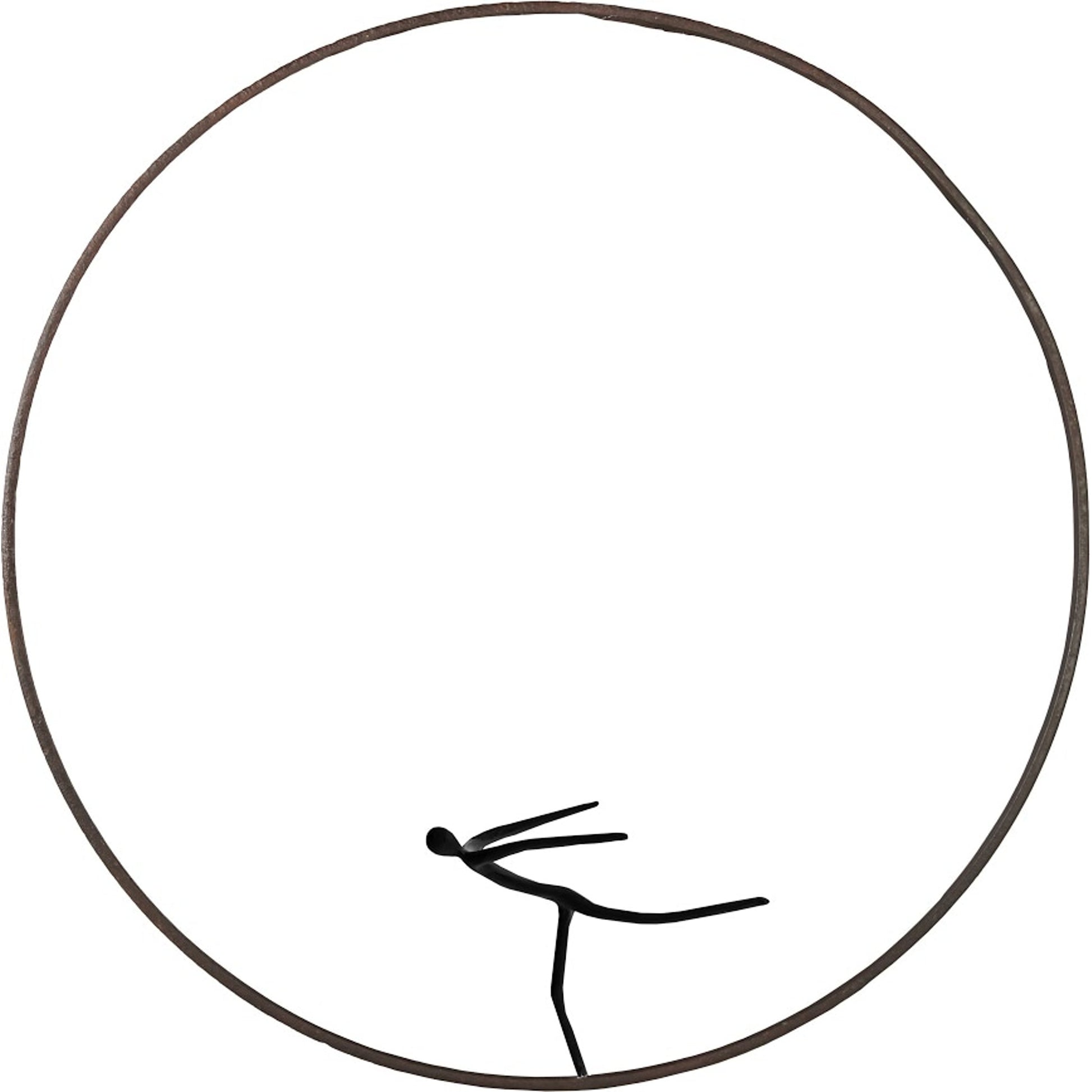 Skating Olympic Figure Sculpture by Phillips Collection in brown, white. Made from metal in a eclectic & global style.