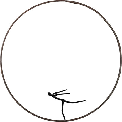 Skating Olympic Figure Sculpture by Phillips Collection in brown, white. Made from metal in a eclectic & global style.