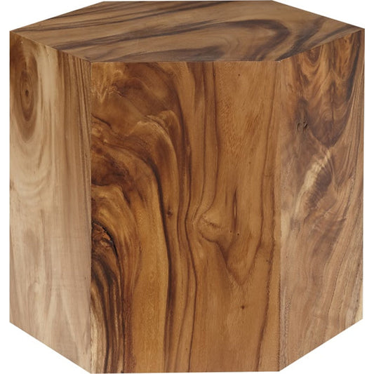Honeycomb Side Table by Phillips Collection in brown. Made from wood, chamcha wood in a transitional style.