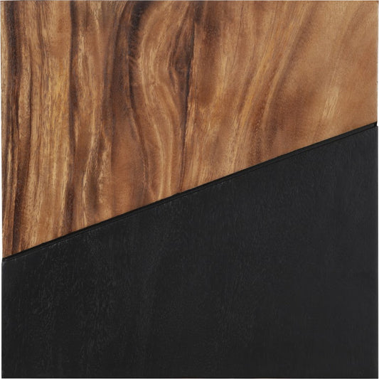 Geometry Wood Wall Tiles by Phillips Collection in brown, black. Made from wood, chamcha wood in a transitional style.