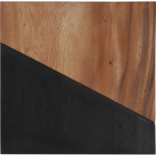 Geometry Wood Wall Tiles by Phillips Collection in brown, black. Made from wood, chamcha wood in a transitional style.