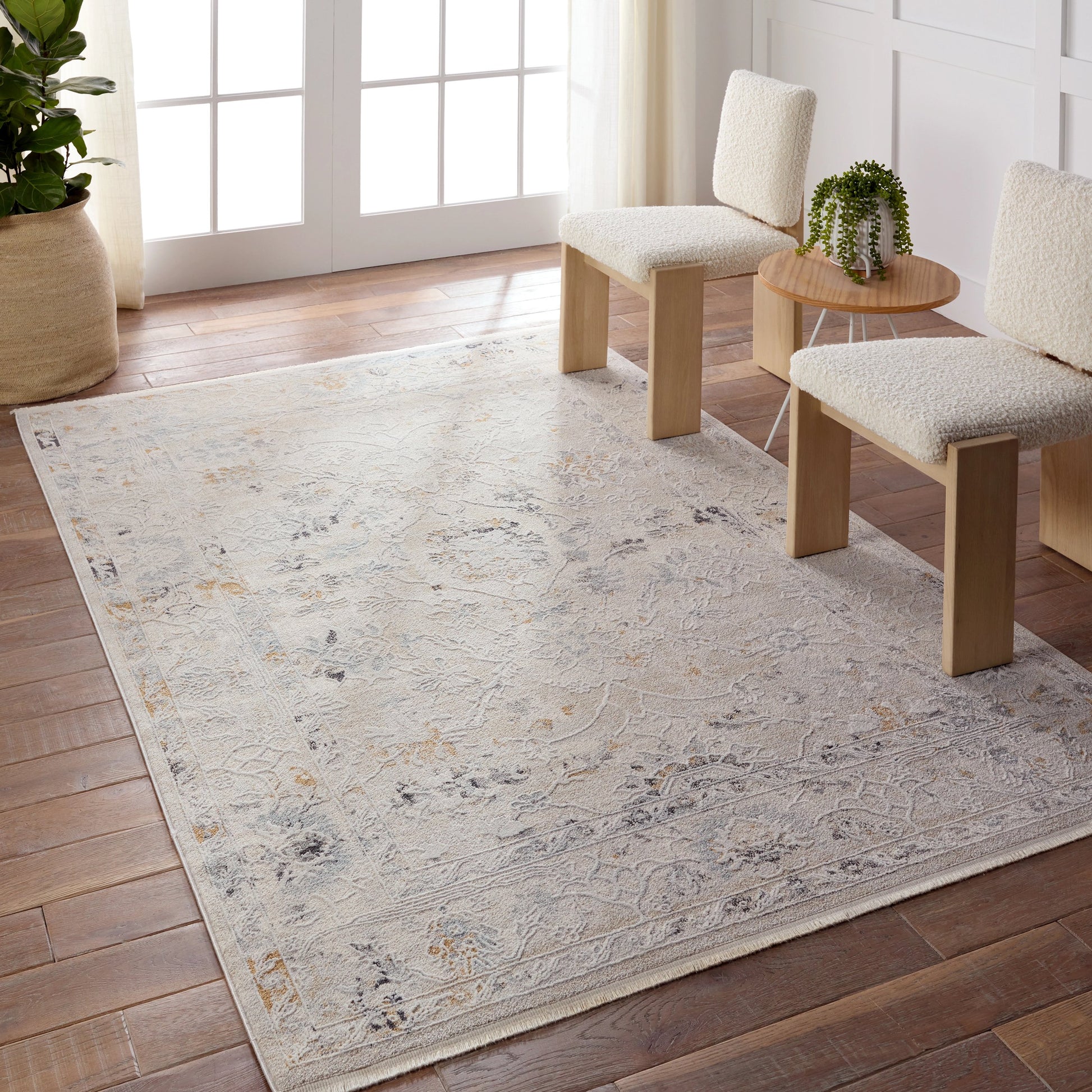 Thalia THA02 Rug by Jaipur Living in gray, cream. Made from 85% polyester, 15% polypropylene in a unique style.