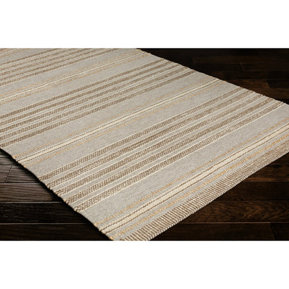 Thebes Rug - 23251 by Surya in medium gray, cream, charcoal, beige. Made from 70% wool, 30% jute in a unique style.