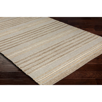 Thebes Rug - 23251 by Surya in medium gray, cream, charcoal, beige. Made from 70% wool, 30% jute in a unique style.