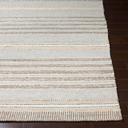 Thebes Rug - 23251 by Surya in medium gray, cream, charcoal, beige. Made from 70% wool, 30% jute in a unique style.