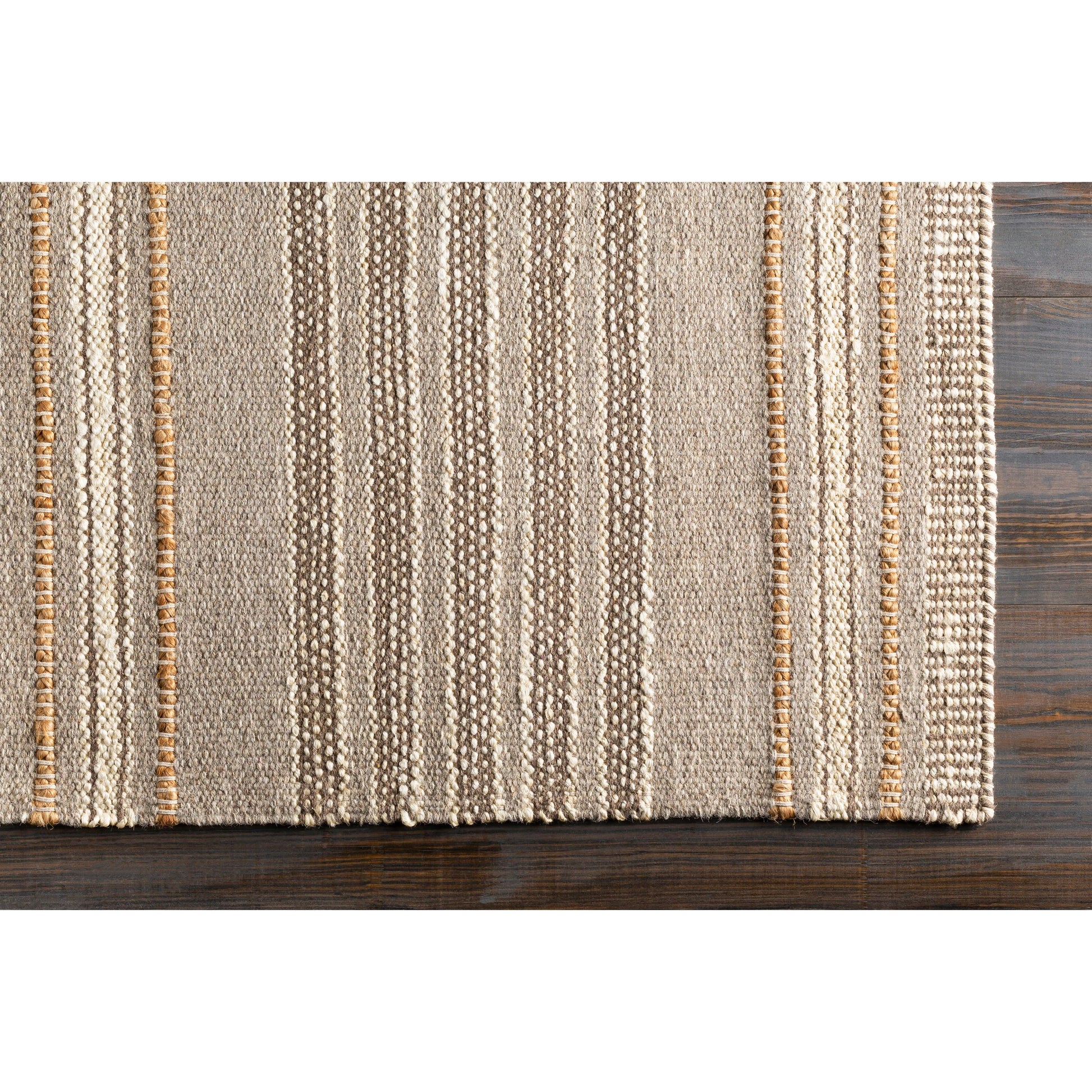 Thebes Rug - 23251 by Surya in medium gray, cream, charcoal, beige. Made from 70% wool, 30% jute in a unique style.