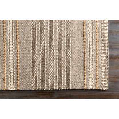 Thebes Rug - 23251 by Surya in medium gray, cream, charcoal, beige. Made from 70% wool, 30% jute in a unique style.