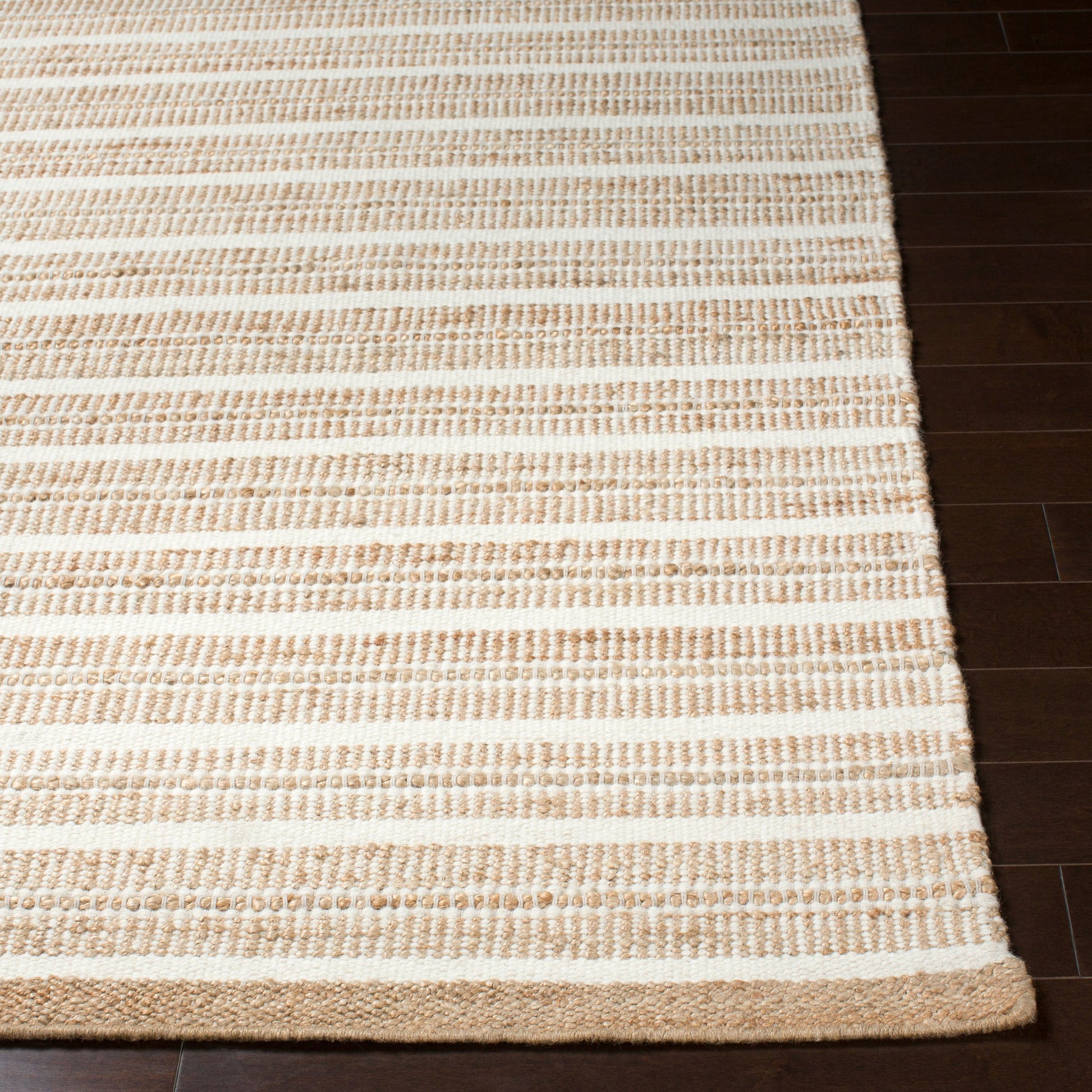 Thebes Rug - 23252 by Surya in beige, tan, cream. Made from 55% jute, 45% wool in a unique style.
