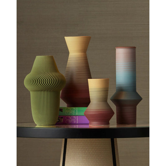 Happy 80'S Vase Set of 2 by Currey and Company. Made from porcelain in a modern style.