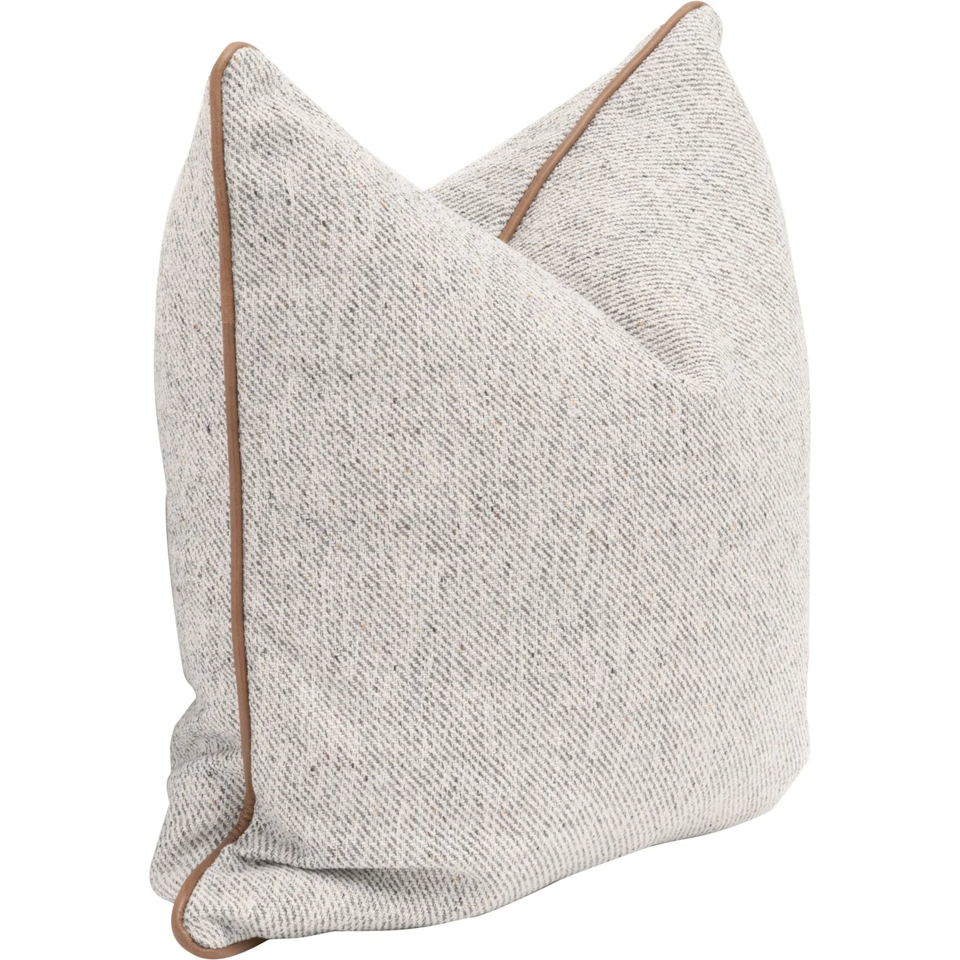 The Not So Basic 22" Essential Pillow (Set of 2) by Essentials For Living. Made from 96% polyester - 4% acrylic fabric, top grain leather, down in a modern style.