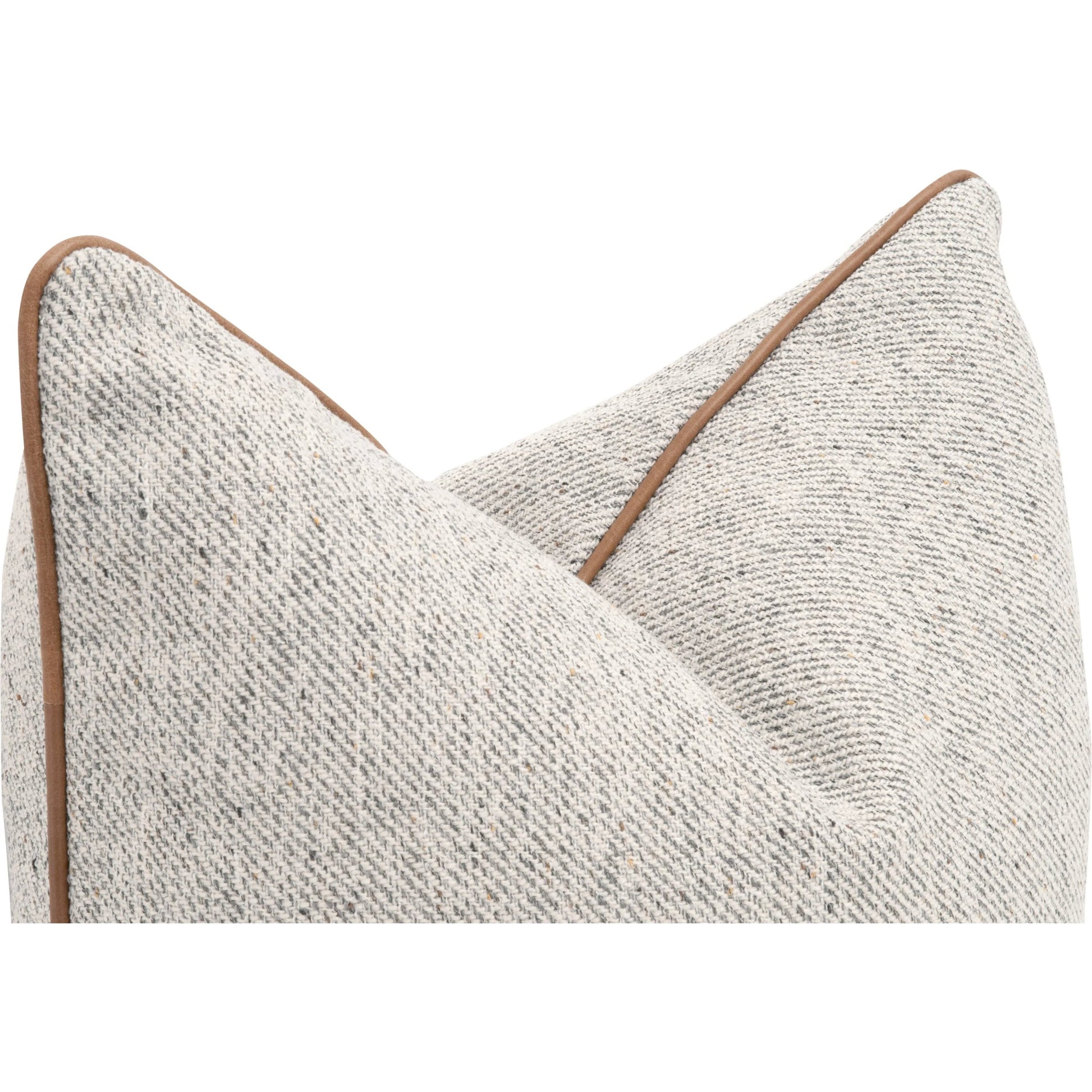 The Not So Basic 22" Essential Pillow (Set of 2) by Essentials For Living. Made from 96% polyester - 4% acrylic fabric, top grain leather, down in a modern style.