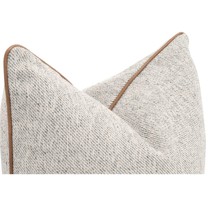 The Not So Basic 22" Essential Pillow (Set of 2) by Essentials For Living. Made from 96% polyester - 4% acrylic fabric, top grain leather, down in a modern style.