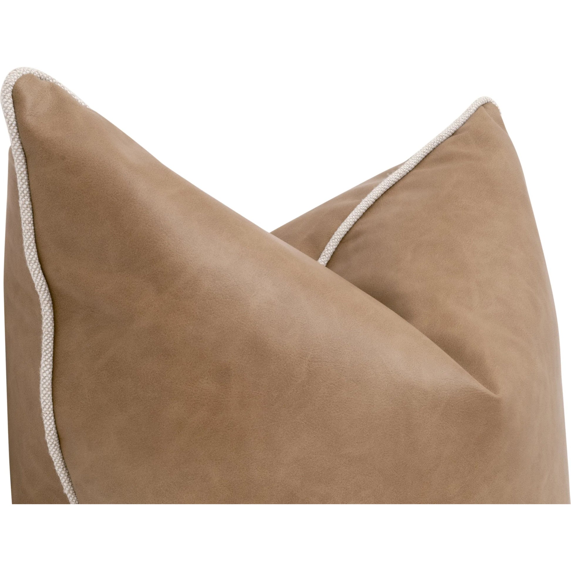 The Not So Basic 22" Essential Pillow (Set of 2) by Essentials For Living. Made from 96% polyester - 4% acrylic fabric, top grain leather, down in a modern style.