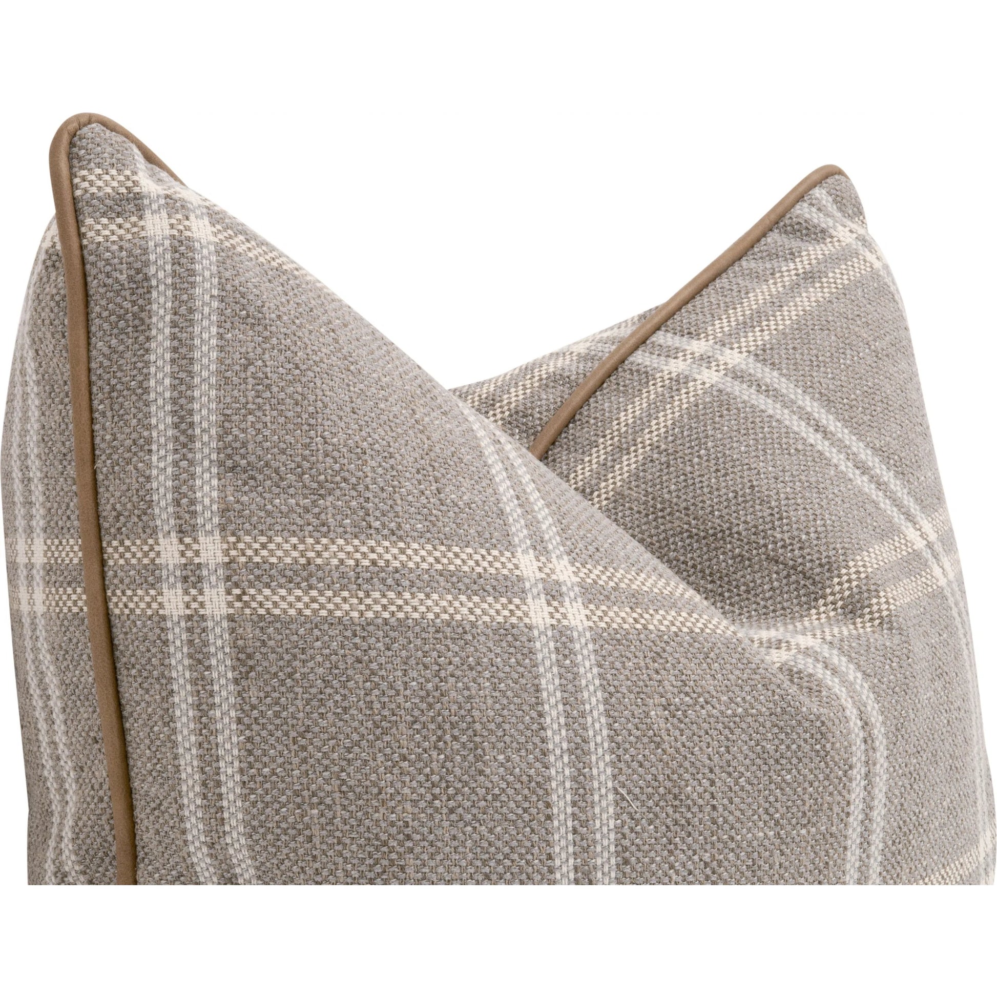 The Not So Basic 22" Essential Pillow (Set of 2) by Essentials For Living. Made from 96% polyester - 4% acrylic fabric, top grain leather, down in a modern style.