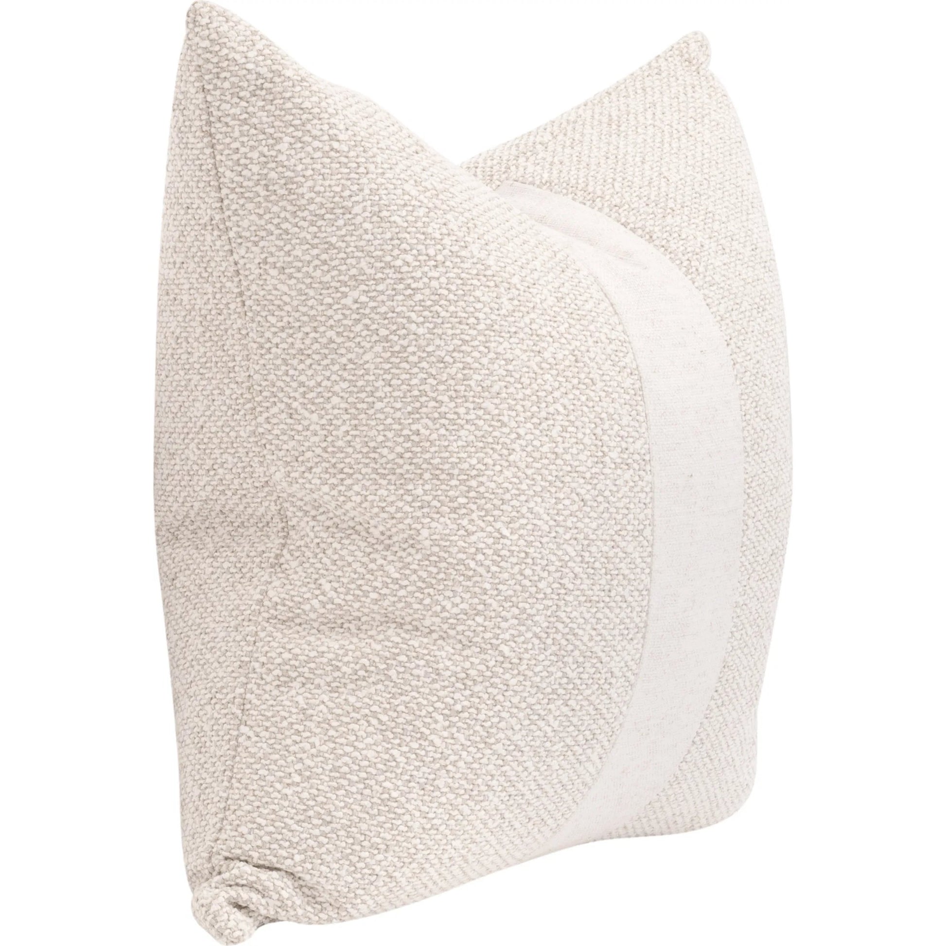 The Split Decision 20" Essential Pillow (Set of 2) by Essentials For Living. Made from 96% polyester - 4% acrylic fabric, top grain leather, down in a modern style.