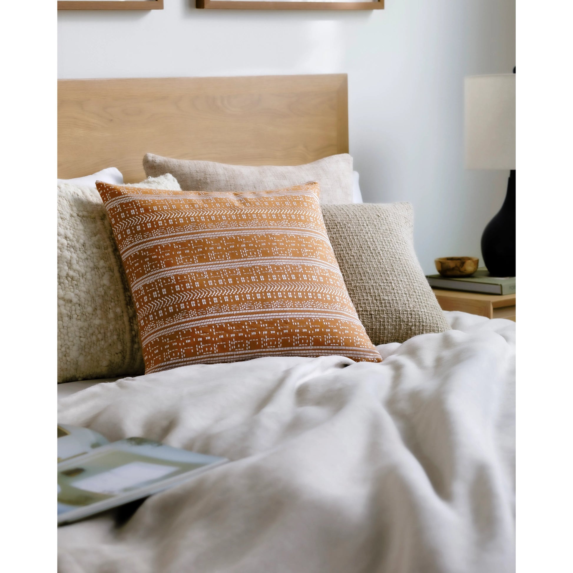 Theodore Accent Pillow - 532621 by Surya. Made from linen, cotton in a modern style.